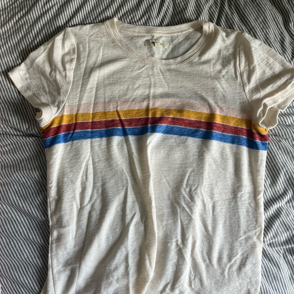 Madewell short sleeve t with stripes